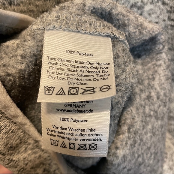 Eddie Bauer - Heather Grey Fleece Pullover - Picture 7 of 13